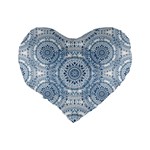 Boho Pattern Style Graphic Vector Standard 16  Premium Flano Heart Shape Cushions Back