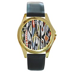 Borastapeter Scandinavian Designers Round Gold Metal Watch by Sobalvarro
