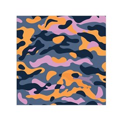 Camouflage Background Textile Uniform Seamless Pattern Small Satin Scarf (square) by Vaneshart