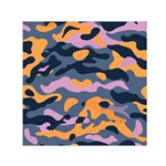 Camouflage Background Textile Uniform Seamless Pattern Small Satin Scarf (Square) Front