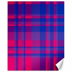 Bisexual Plaid Canvas 16  X 20  by NanaLeonti