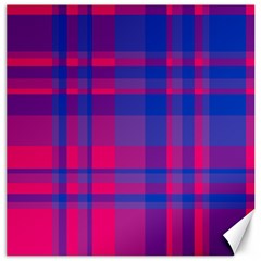 Bisexual Plaid Canvas 20  X 20  by NanaLeonti