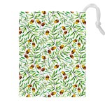 Pine Cone Pattern Autumn Drawstring Pouch (5XL) Front