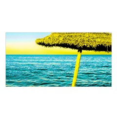 Pop Art Beach Umbrella  Satin Shawl by essentialimage