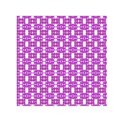 Pink  White  Abstract Pattern Small Satin Scarf (square) by BrightVibesDesign