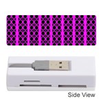 Circles Lines Black Pink Memory Card Reader (Stick) Front
