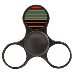Black Stripes Orange Brown Teal Finger Spinner by BrightVibesDesign