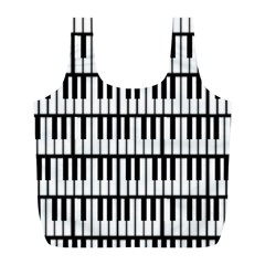 Piano Keys Full Print Recycle Bag (l) by bloomingvinedesign