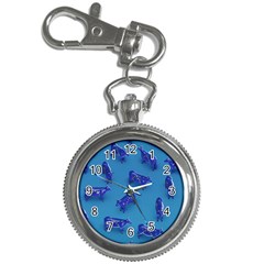 Cow Illustration Blue Key Chain Watches by HermanTelo