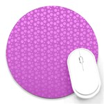 Background Polka Pink Round Mousepads Front