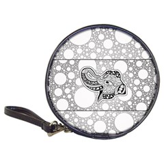 Elegant Mandala Elephant In Black And Wihte Classic 20-cd Wallets by FantasyWorld7