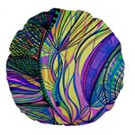 Happpy (4) Large 18  Premium Flano Round Cushions Back