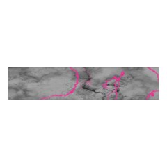Marble Light Gray With Bright Magenta Pink Veins Texture Floor Background Retro Neon 80s Style Neon Colors Print Luxuous Real Marble Velvet Scrunchie by genx