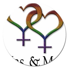 Mrs  And Mrs  Magnet 5  (round) by LiveLoudGraphics