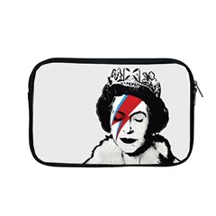Banksy Graffiti Uk England God Save The Queen Elisabeth With David Bowie Rockband Face Makeup Ziggy Stardust Apple Macbook Pro 13  Zipper Case by snek