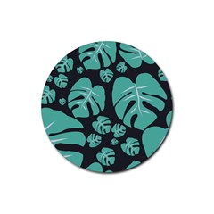 Leaves Rubber Round Coaster (4 Pack)  by Sobalvarro