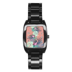 Leaves Stainless Steel Barrel Watch by Sobalvarro