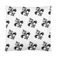 French France Fleur De Lys Metal Pattern Black And White Antique Vintage Standard Cushion Case (one Side) by Quebec