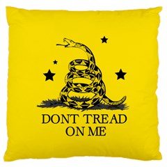 Gadsden Flag Don t Tread On Me Yellow And Black Pattern With American Stars Standard Flano Cushion Case (one Side) by snek