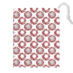 Peppermint Candy Dots Drawstring Pouch (4XL) Front