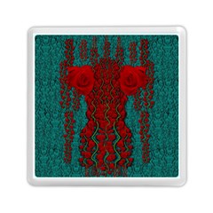 Lianas Of Roses In The Rain Forrest Memory Card Reader (square) by pepitasart
