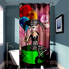 Cute Little Harlequin Shower Curtain 36  X 72  (stall)  by FantasyWorld7