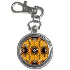 Pattern Wallpaper Background Yellow Amber Black Key Chain Watches by Vaneshart