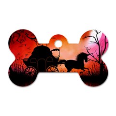 Drive In The Night By Carriage Dog Tag Bone (two Sides) by FantasyWorld7