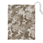 Tan Army Camouflage Drawstring Pouch (4XL) Front