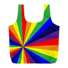 Rainbow Pattern Full Print Recycle Bag (l) by designsbymallika