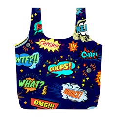 Bada Boom Pattern Full Print Recycle Bag (l) by designsbymallika