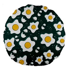 Wanna Have Some Egg? Large 18  Premium Round Cushions by designsbymallika