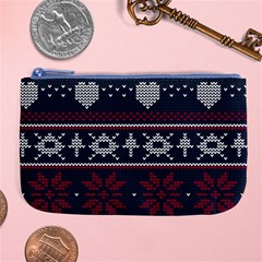 Beautiful Knitted Christmas Pattern Large Coin Purse by Vaneshart
