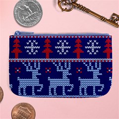 Knitted Christmas Pattern Large Coin Purse by Vaneshart
