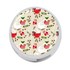 Christmas Coffe Cupcake Seamless Pattern 4-port Usb Hub (one Side) by Vaneshart