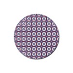 DF Donos Grid Rubber Round Coaster (4 pack)  Front