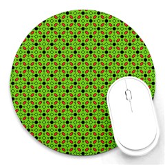 Texture Seamless Christmas Round Mousepads by HermanTelo