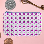 Background Flowers Multicolor Purple Large Coin Purse Front