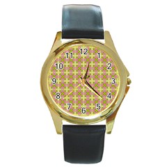 Df Blootomy Round Gold Metal Watch by deformigo