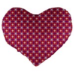 DF Magenta Rumor Large 19  Premium Heart Shape Cushions Back