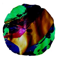 Global Warming 9 Large 18  Premium Round Cushions by bestdesignintheworld