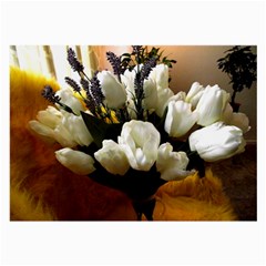 Tulips 1 3 Large Glasses Cloth (2 Sides) by bestdesignintheworld