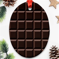 Dark Chocolate Seamless Pattern Sweet Texture Ornament (oval) by Wegoenart