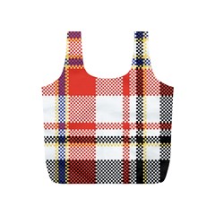 Plaid Mosaic Pixel Seamless Pattern Full Print Recycle Bag (s) by Wegoenart