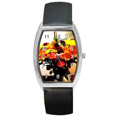 Flowers In A Vase 1 2 Barrel Style Metal Watch by bestdesignintheworld