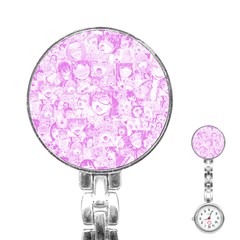 Pink Hentai  Stainless Steel Nurses Watch by thethiiird