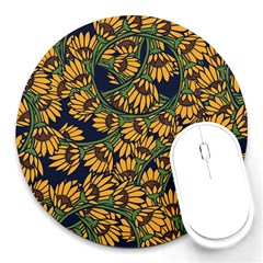 Daisy  Round Mousepads by BubbSnugg