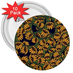 Daisy  3  Buttons (10 Pack)  by BubbSnugg
