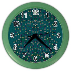 Reef Filled Of Love And Respect With  Fauna Ornate Color Wall Clock by pepitasart