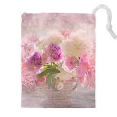 Nature Landscape Flowers Peonie Drawstring Pouch (5xl) by Vaneshart